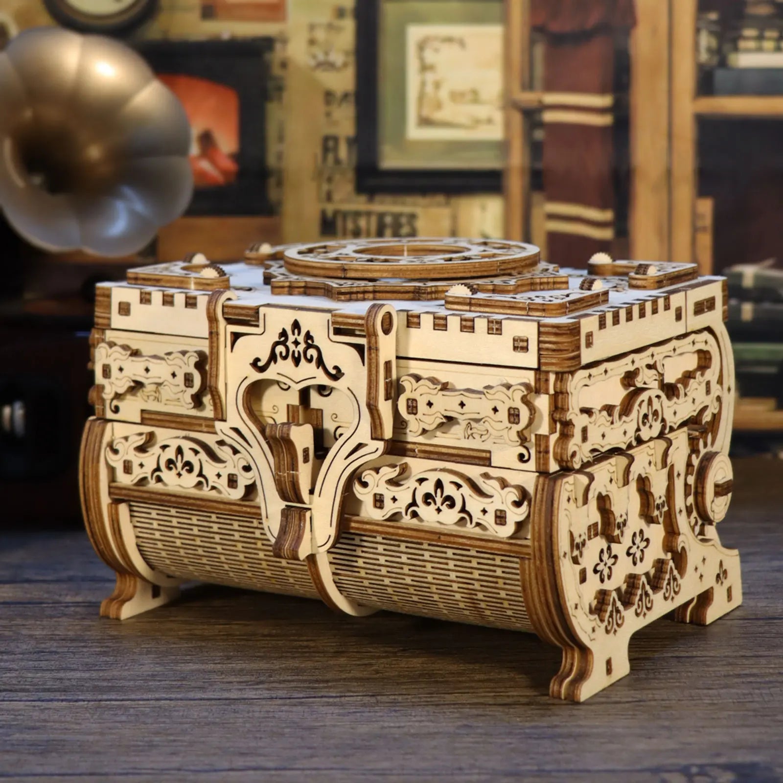Puzzle 3D en Bois | Malle Antique