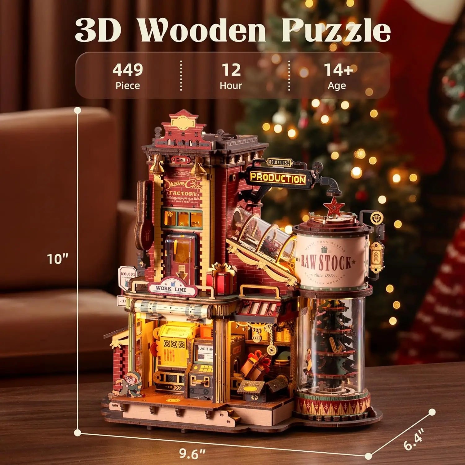 Puzzle 3D en Bois | Usine à cadeaux musical