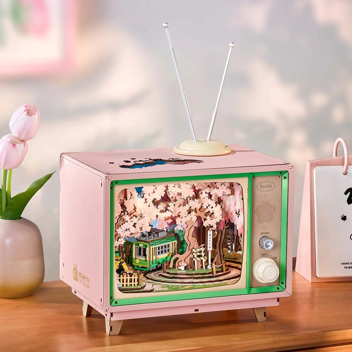 Puzzle 3D en Bois | Télévision Rétro Sakura