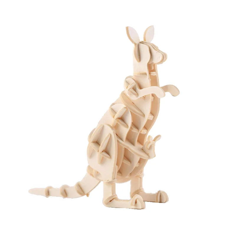 Puzzle 3D en Bois | Kangourou