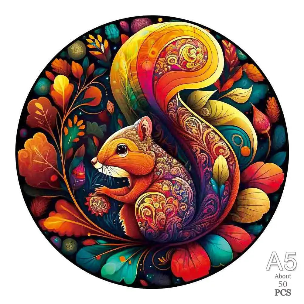 Puzzle 2D en Bois | Écureuil