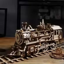 Puzzle 3D en Bois | Locomotive mécanique