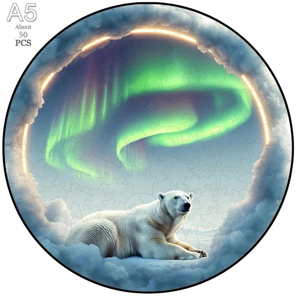 Puzzle 2D en Bois | Ours Polaire