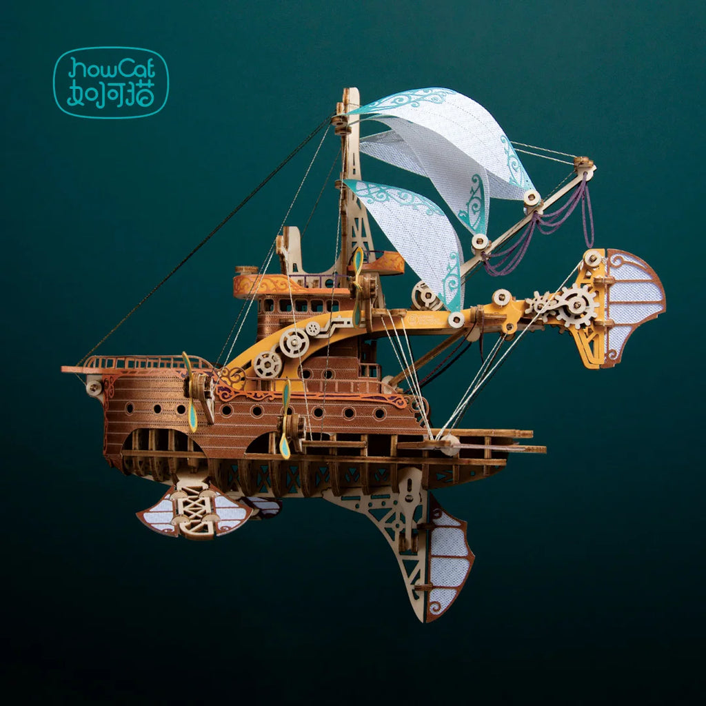 Puzzle 3D en Bois | Bateau volant