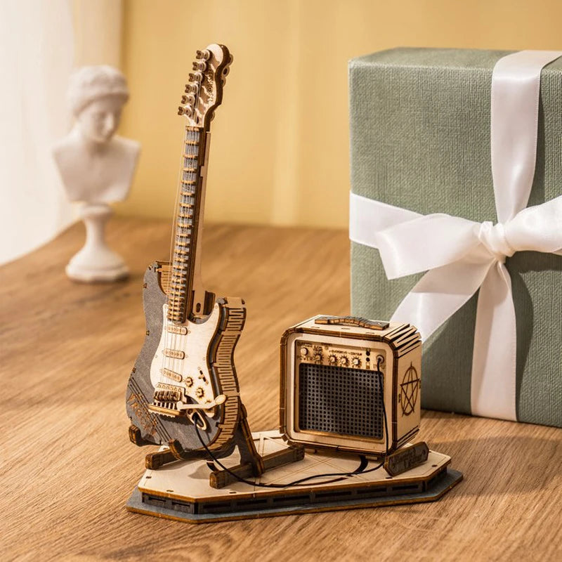 Puzzle 3D en Bois | Guitare Électrique