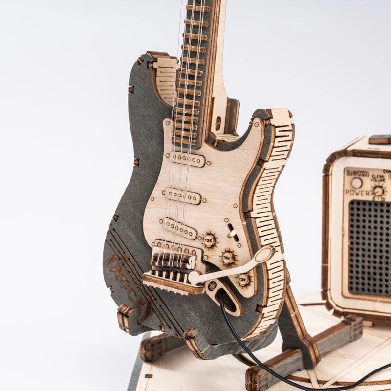 Puzzle 3D en Bois | Guitare Électrique