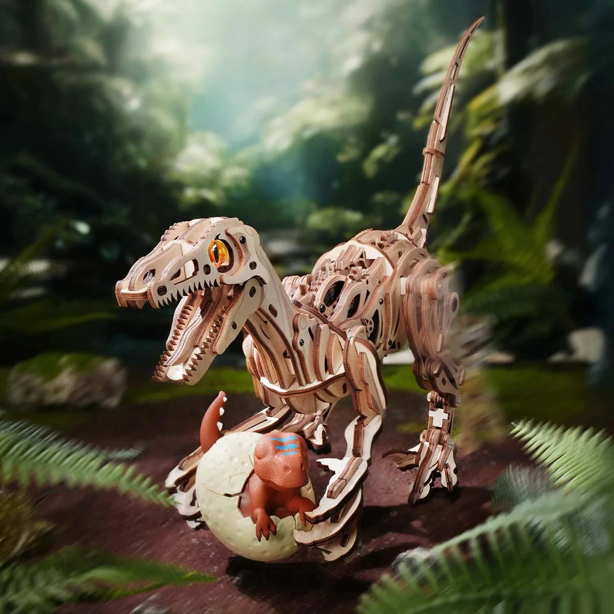 Puzzle 3D en Bois | Velociraptor