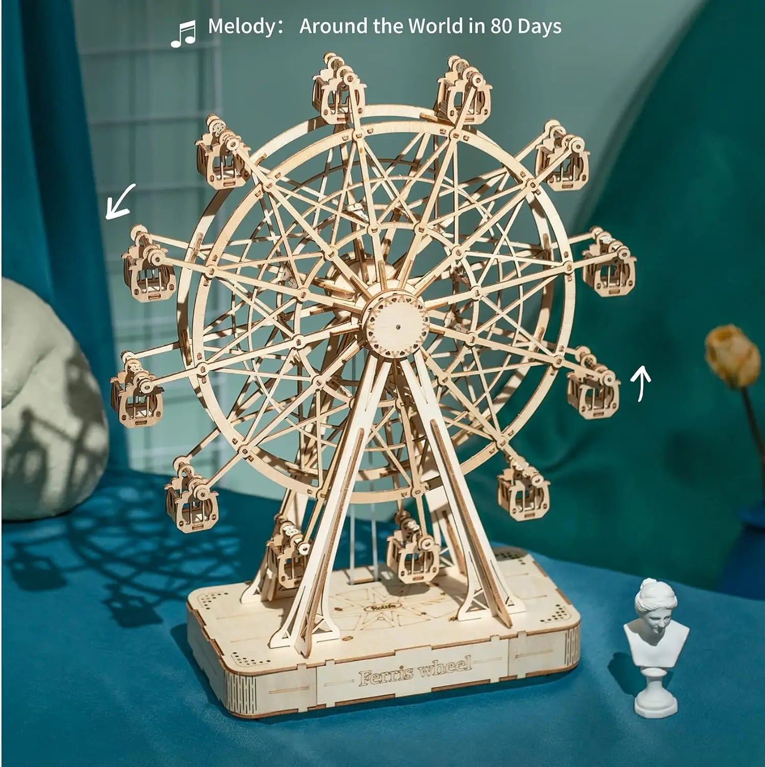 Puzzle 3D en Bois | Roue musical