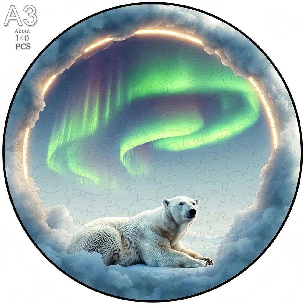 Puzzle 2D en Bois | Ours Polaire