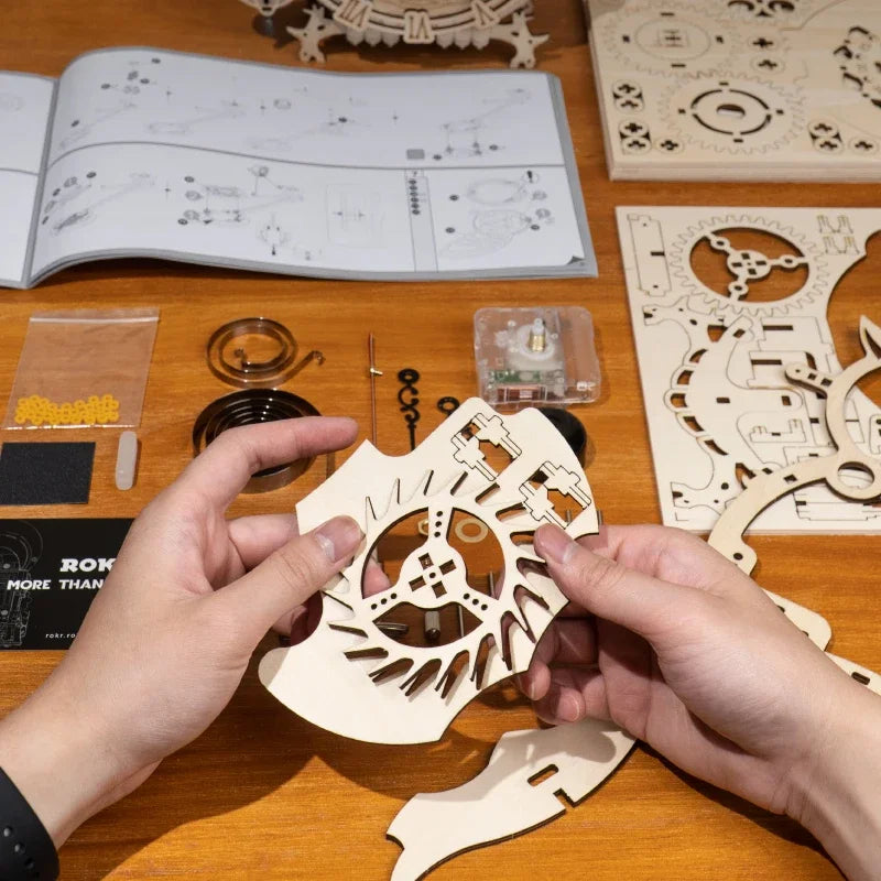 Puzzle 3D en Bois | Horloge Chouette