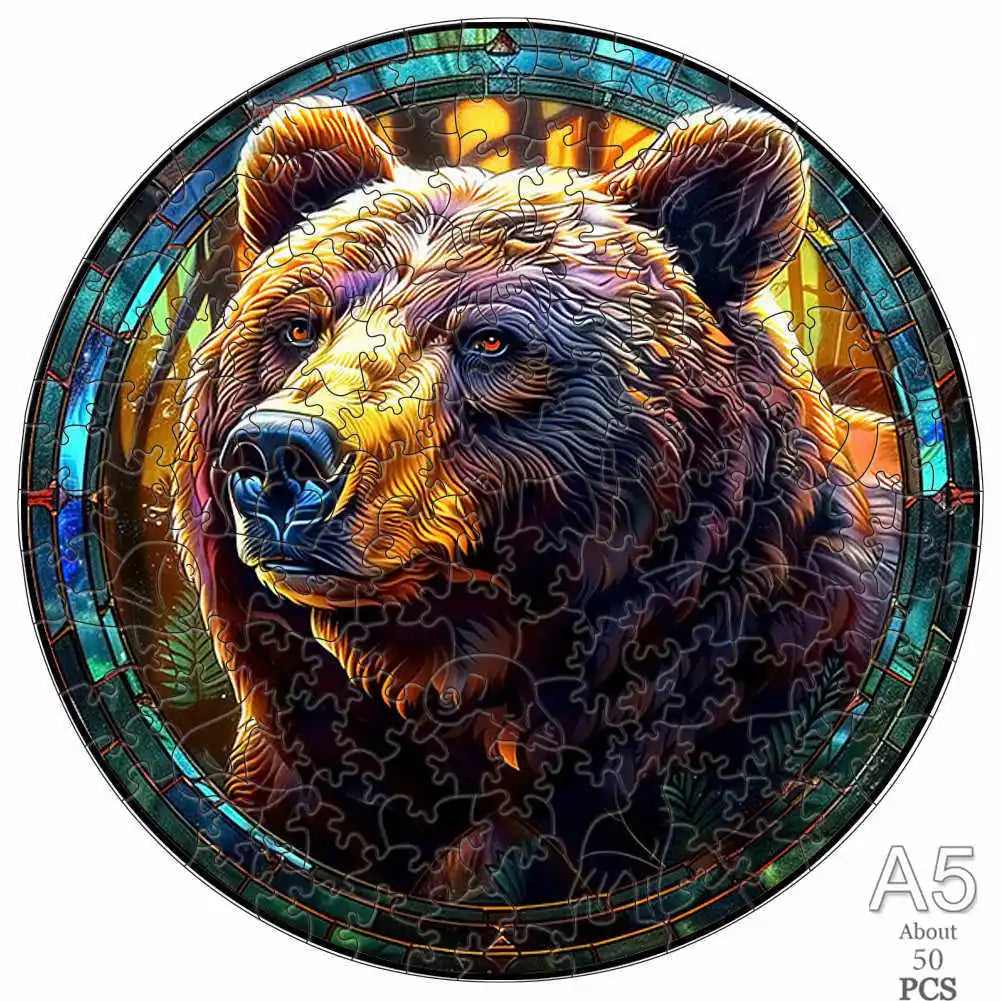 Puzzle 2D en Bois | Ours Brun