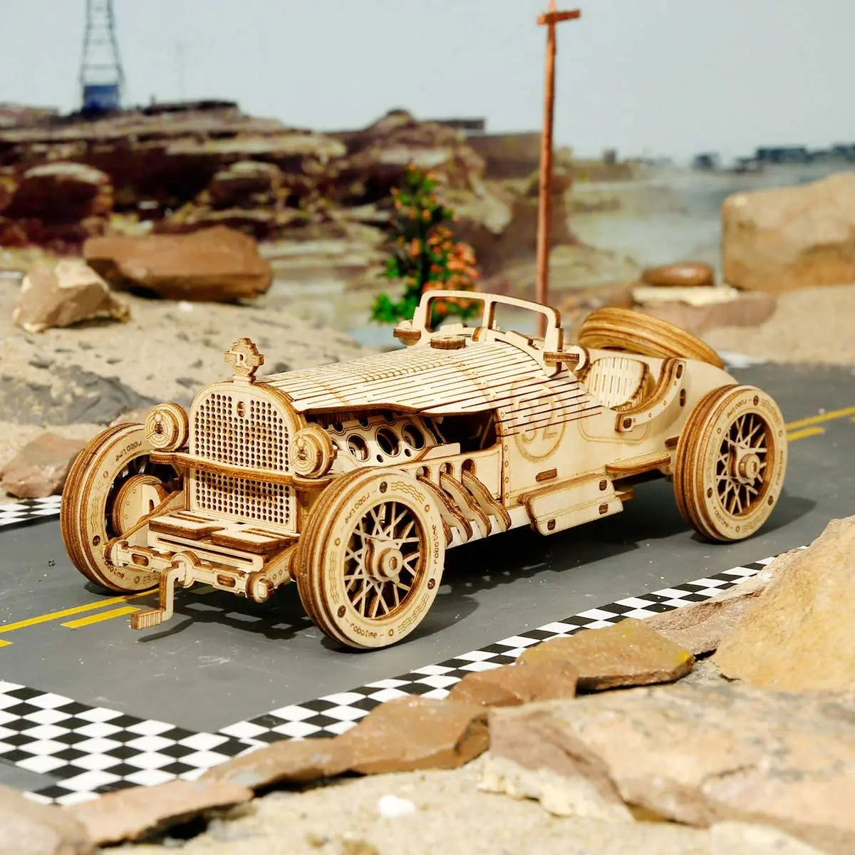 Puzzle 3D en Bois | Voiture de Grand Prix