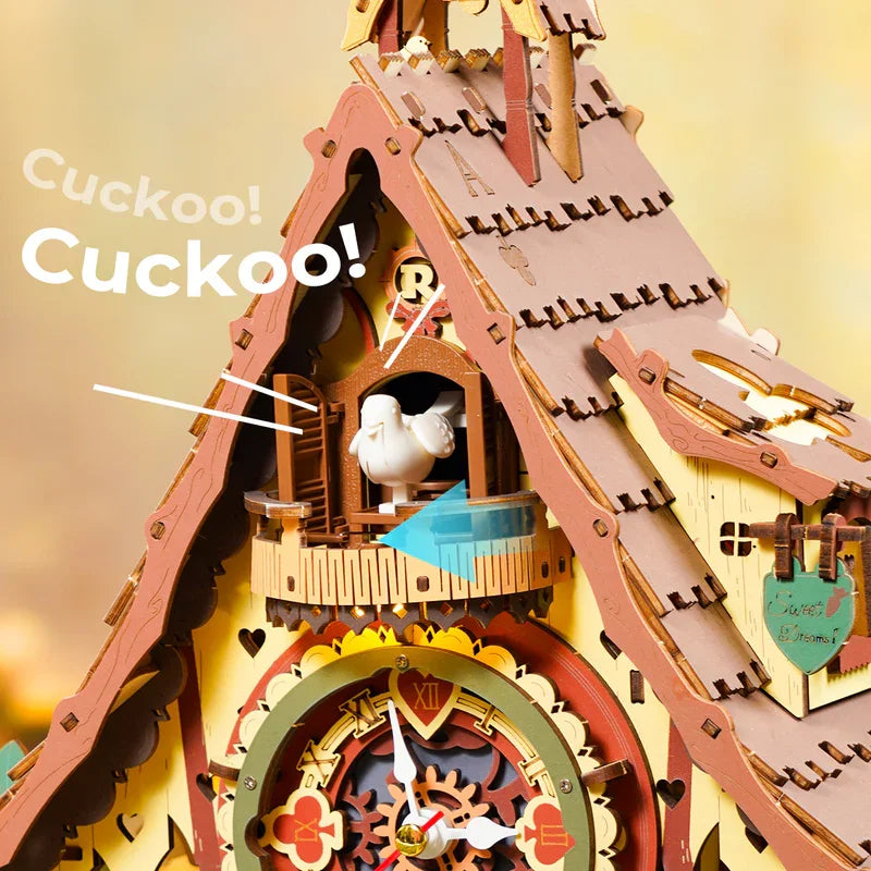Puzzle 3D en Bois | Horloge Cuckoo
