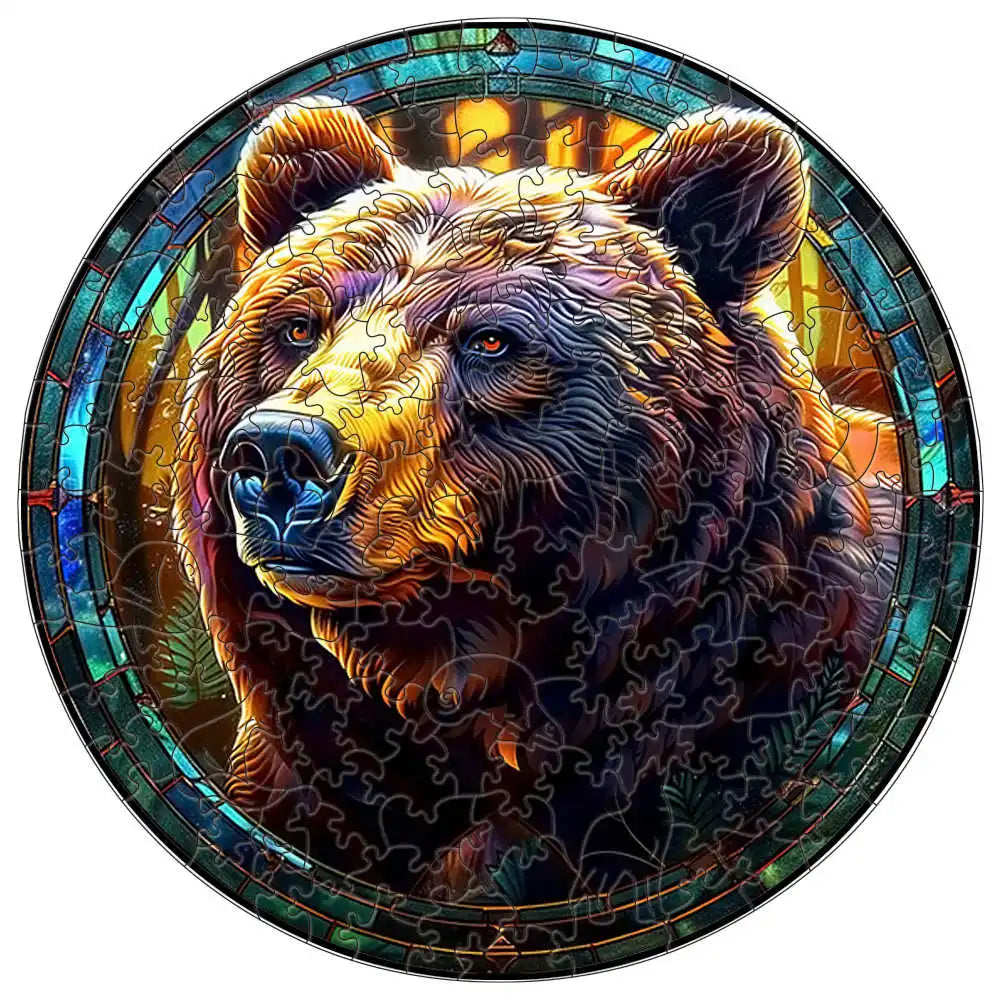 Puzzle 2D en Bois | Ours Brun