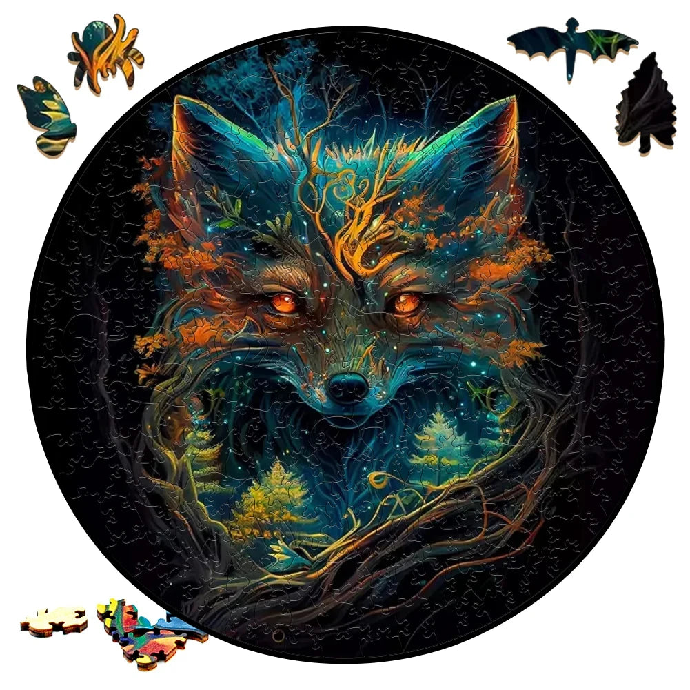 Puzzle 2D en Bois | Renard Obscur