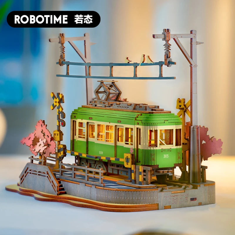 Puzzle 3D en Bois | Journée Tramway Sakura