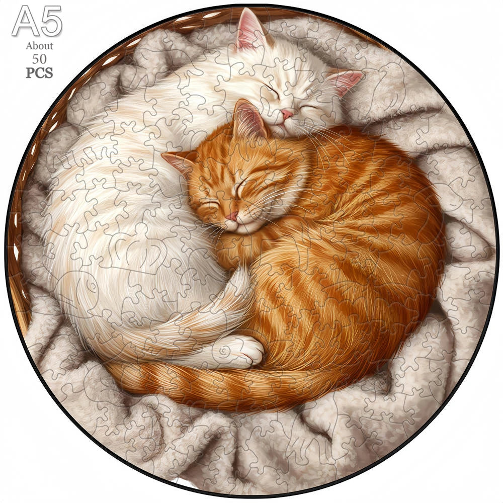 Puzzle 2D en Bois | Duo de Chat
