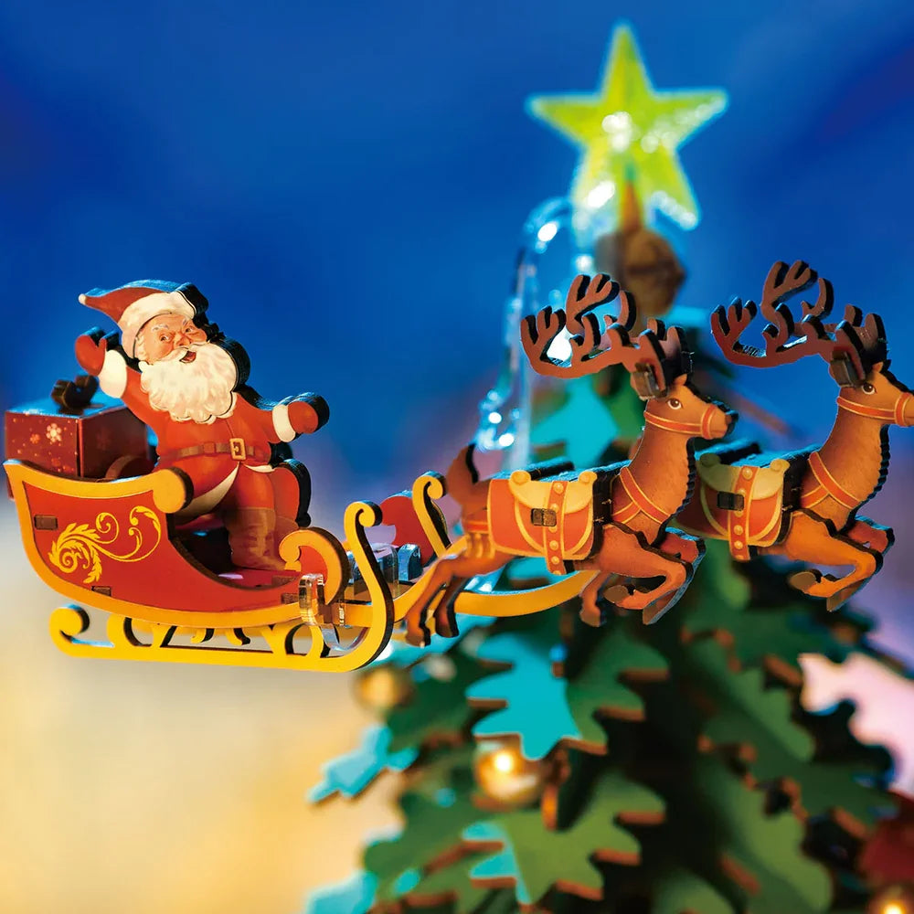Puzzle 3D en Bois | Sapin De Noël Boîte à Musique
