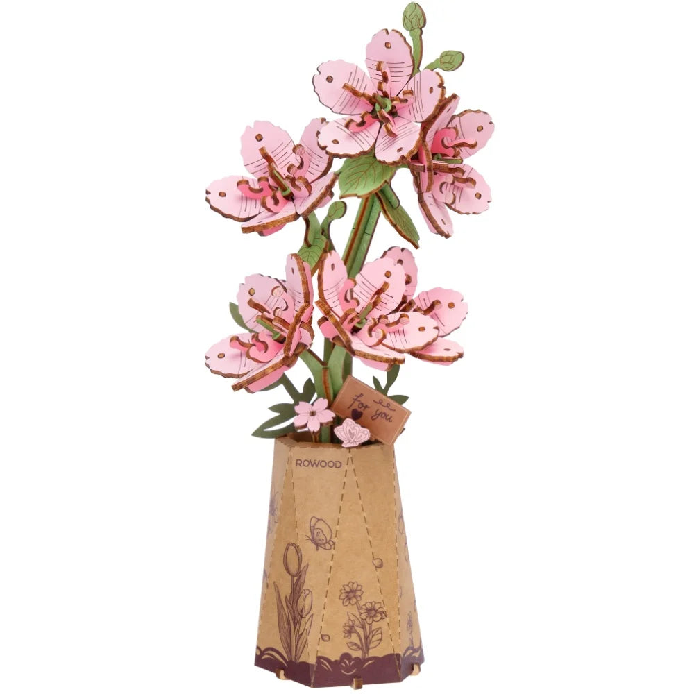 Puzzle 3D en Bois | Bouquet de Fleurs