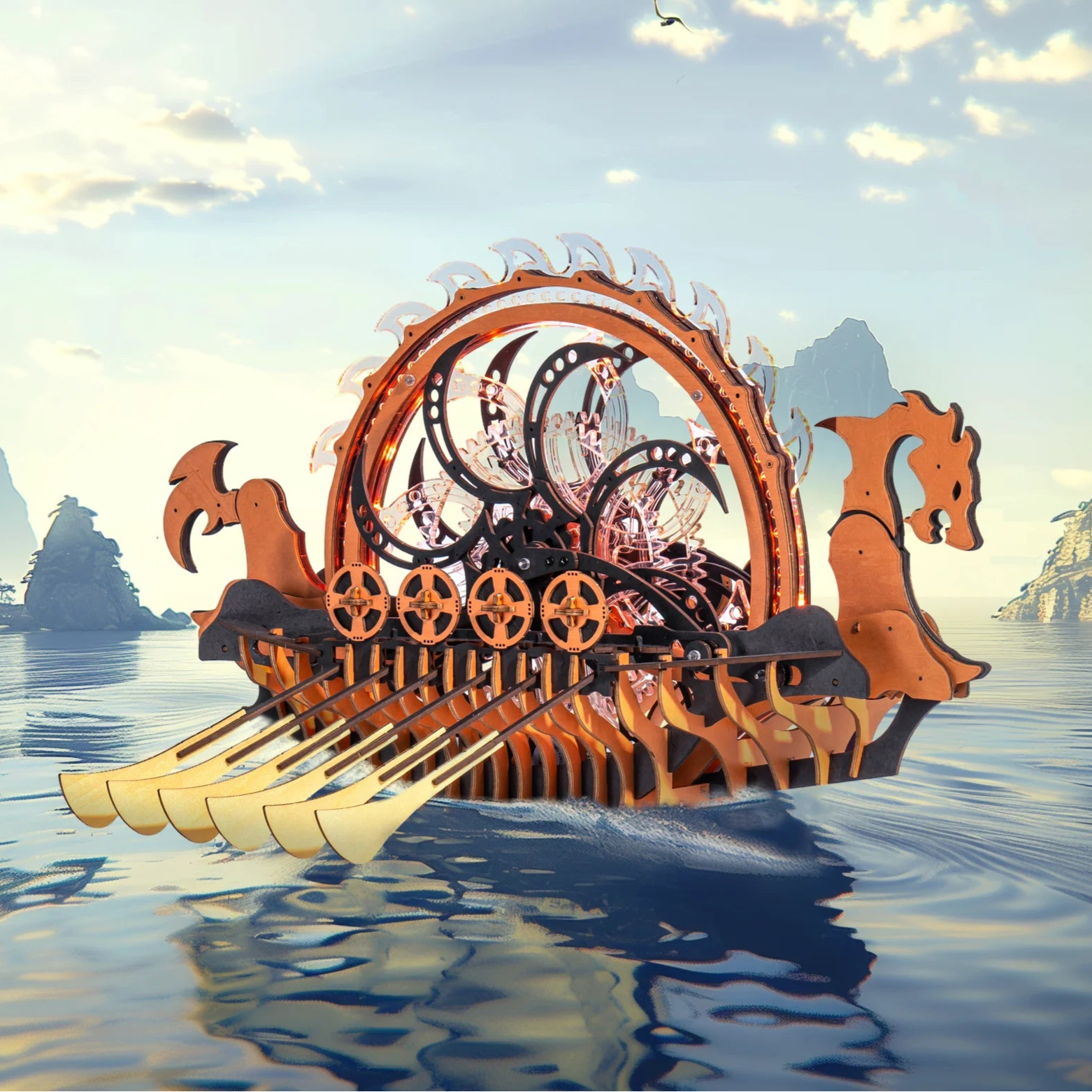 Puzzle 3D en Bois | Bateau Viking