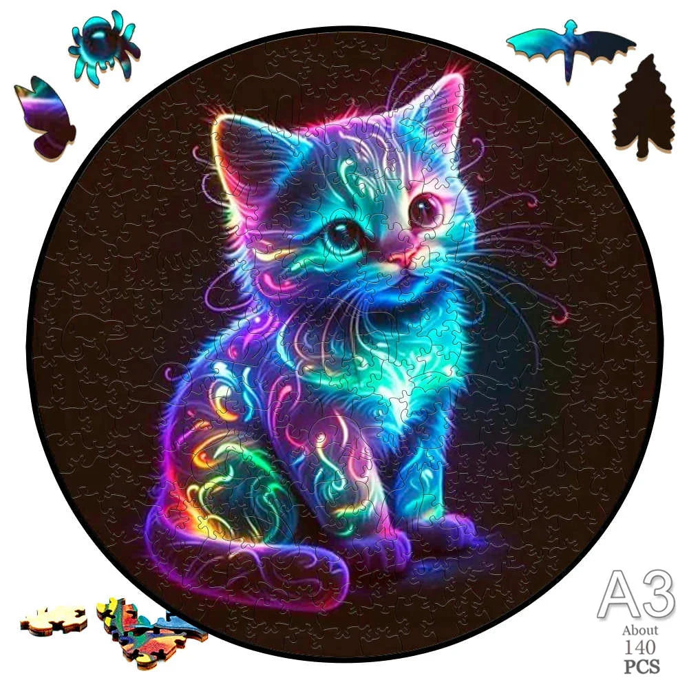 Puzzle 2D en Bois | Chaton