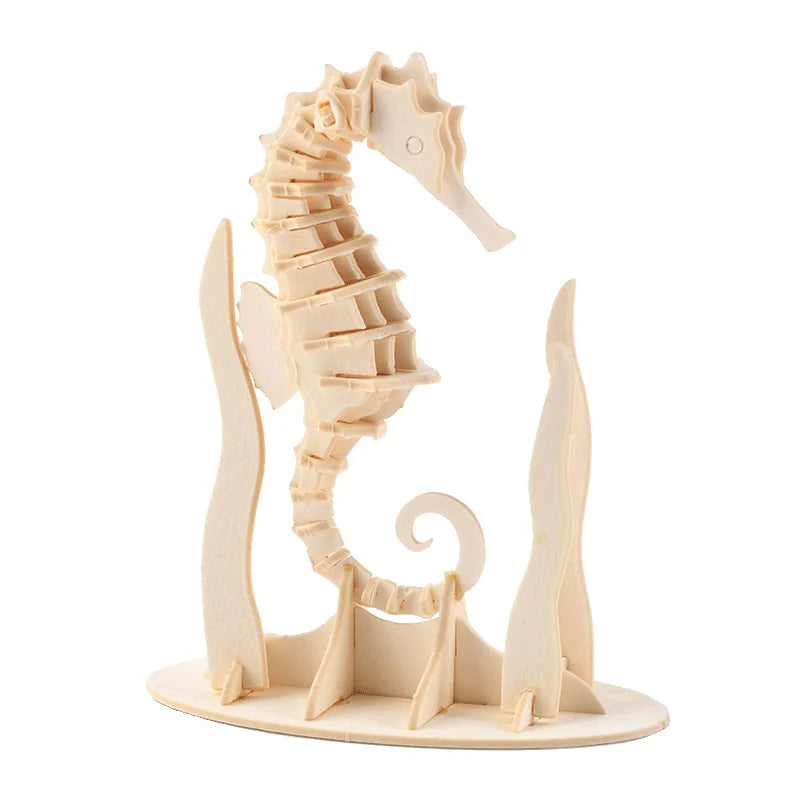 Puzzle 3D en Bois | Hippocampe