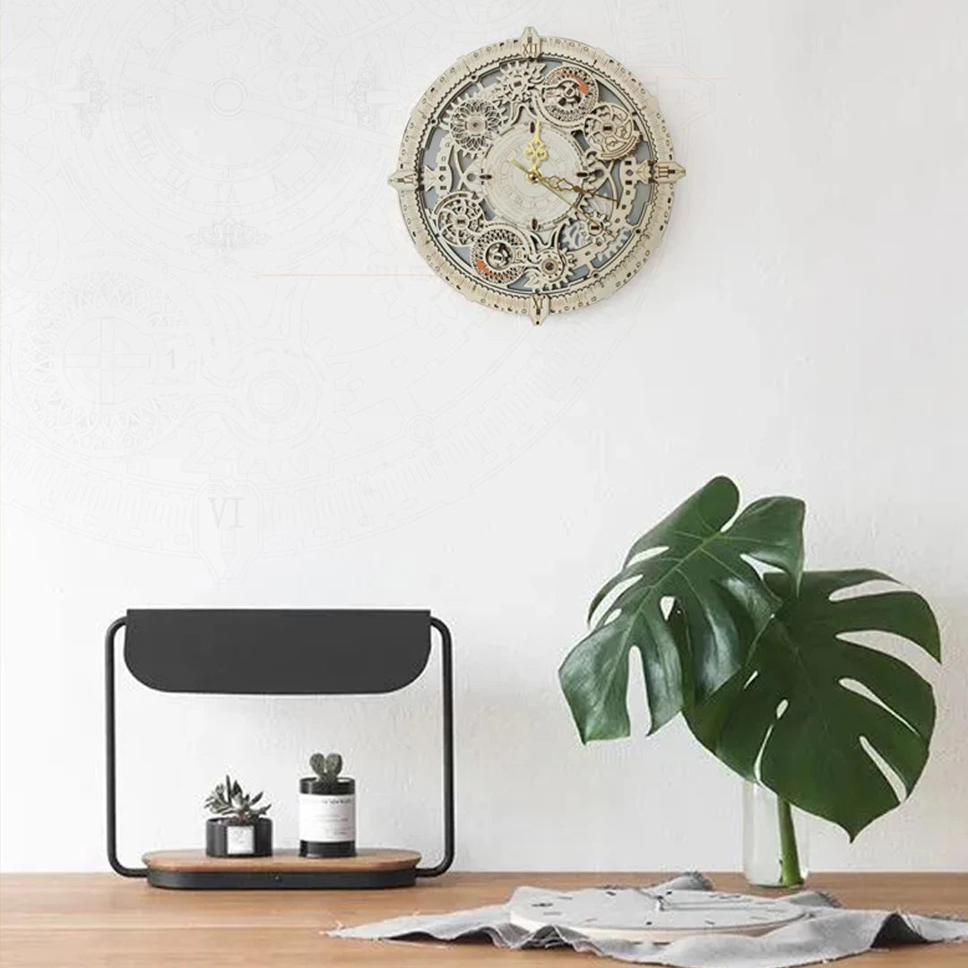 Puzzle 3D en Bois | Horloge Lumineuse