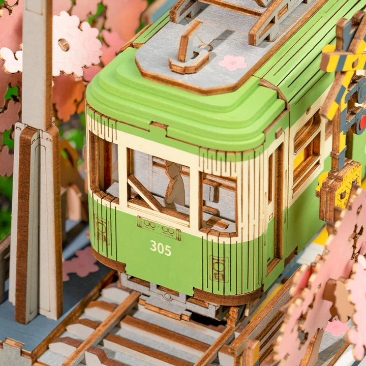 Puzzle 3D en Bois | Journée Tramway Sakura