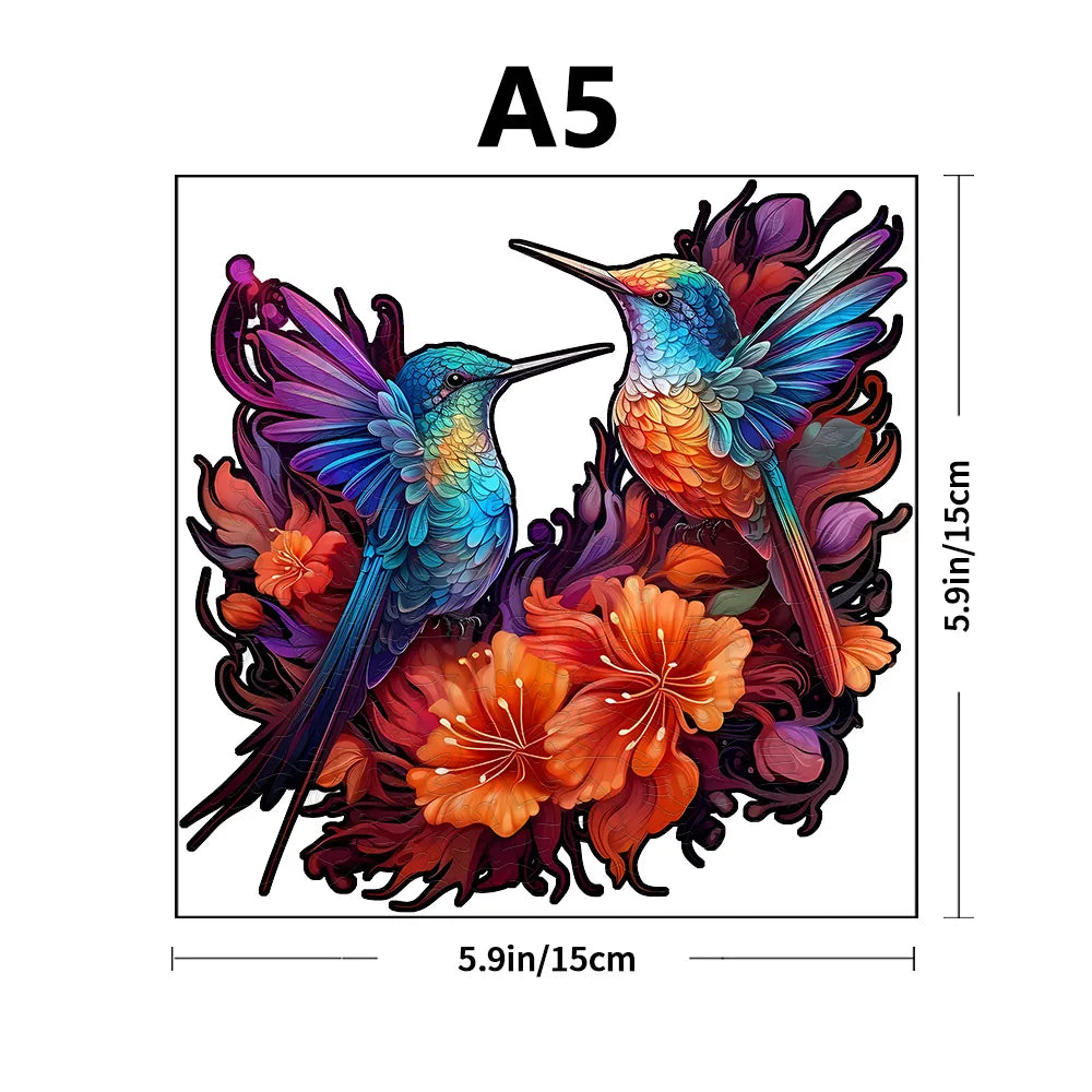 Puzzle 2D en Bois | Duo d'oiseaux