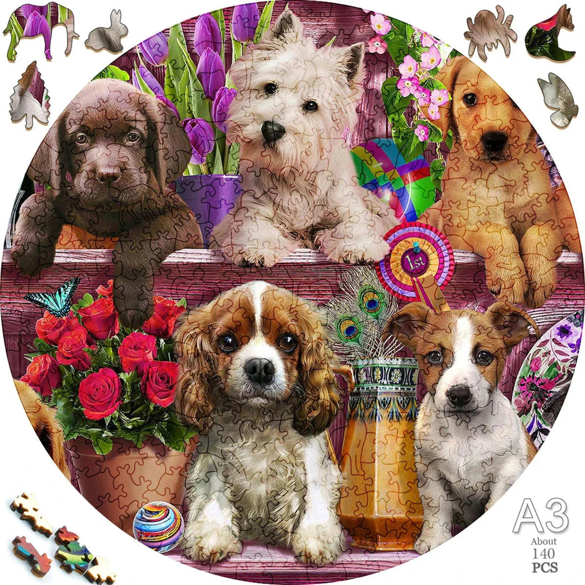 Puzzle 2D en Bois | Chiens