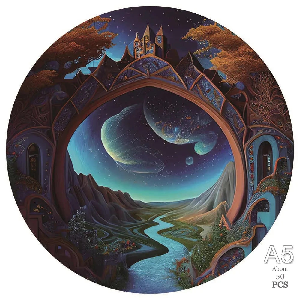 Puzzle 2D en Bois | Paysage Magique